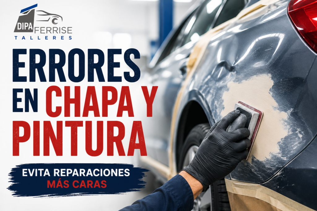 Errores comunes en chapa y pintura que pueden dañar la carrocería del coche.