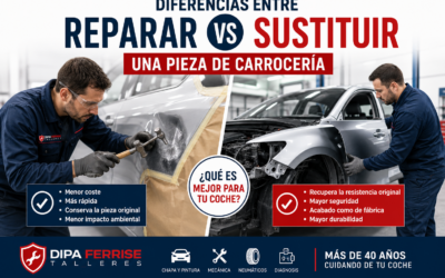 Diferencias entre reparar y sustituir una pieza de carrocería