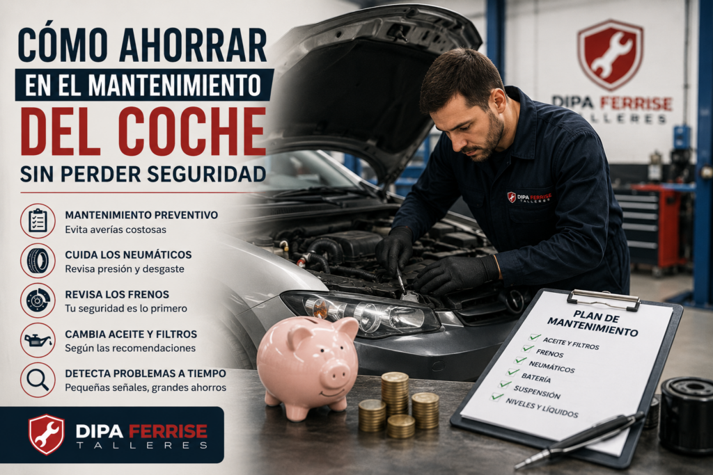 Mantenimiento preventivo de un coche para ahorrar en reparaciones sin perder seguridad.